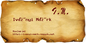 Iványi Márk névjegykártya
